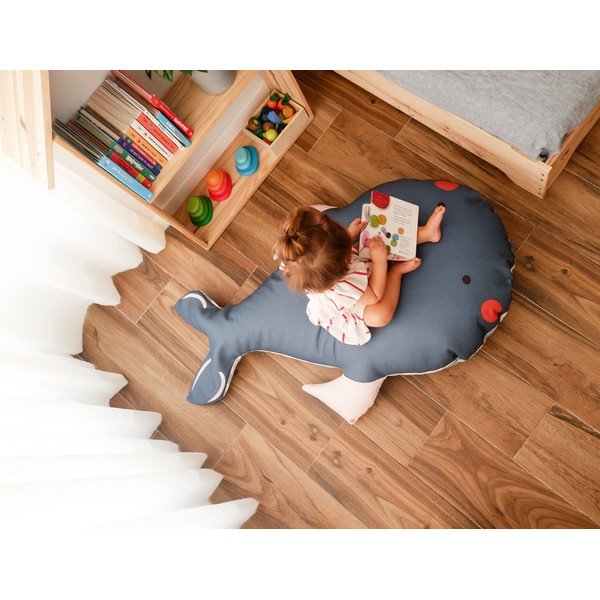 Сив детски чувал за сядане Whale - The Wild Hug-image-3