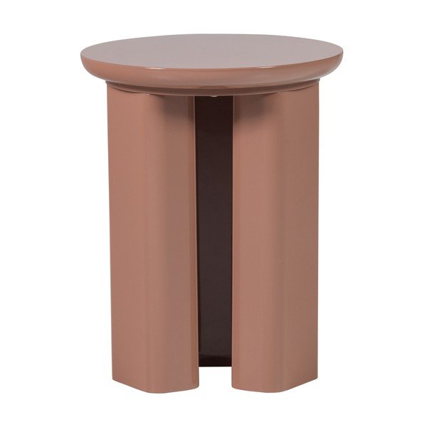 Гланцова кръгла странична масичка ø 40 cm Orivo – WOOOD-image-3