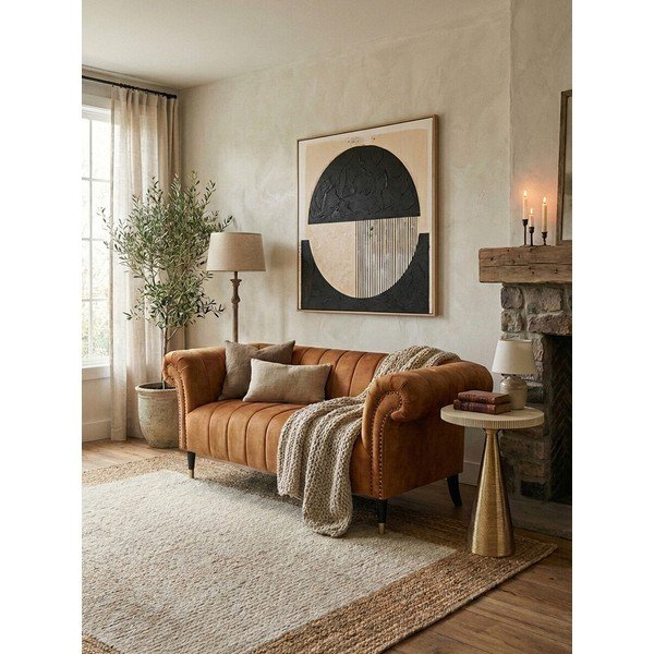 Кафяв диван 185 cm Siena – Premier Housewares-image-1