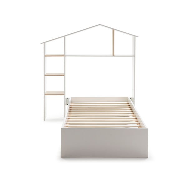 Бяло детско легло с рафтове 90 x 190 cm Maria - Marckeric