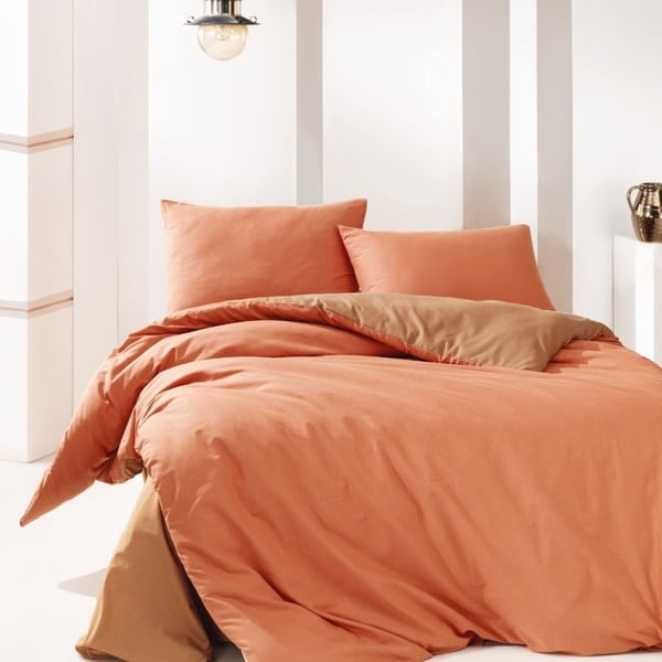 Канеленокафяво памучно спално бельо с чаршаф Marie Claire Suzy, 160 x 220 cm - Marie Claire Home