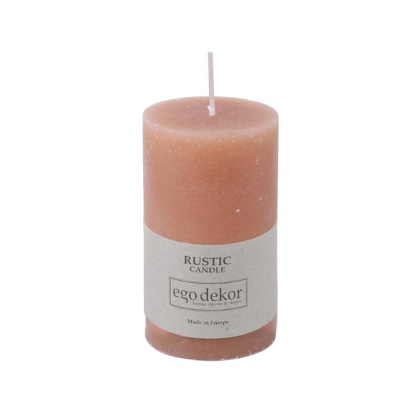 Прахово розова свещ Rust, време за горене 38 h Rustic - Rustic candles by Ego dekor