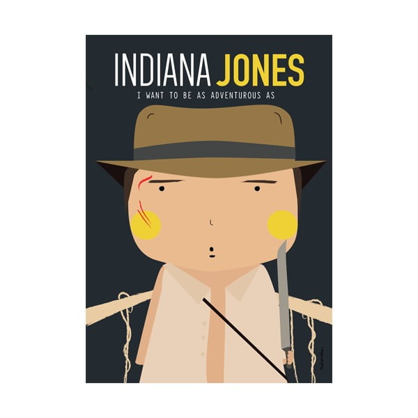 Plakát NiñaSilla Indiana Jones, 21 x 42 cm