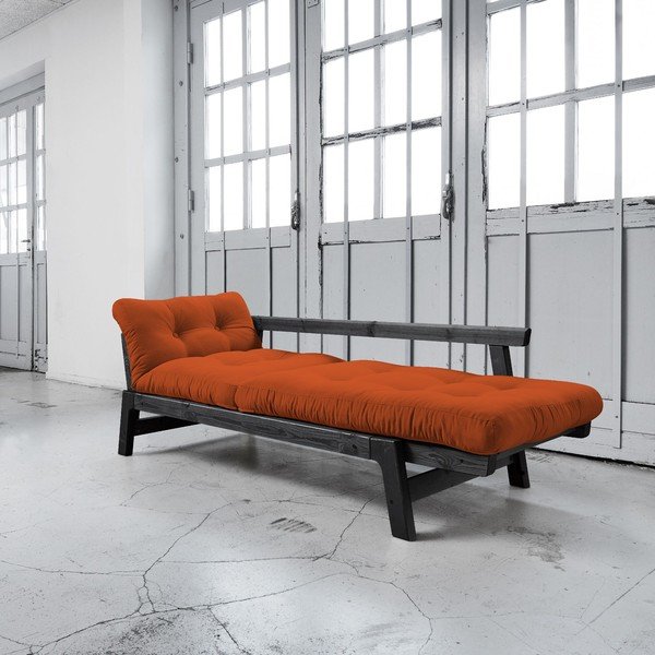 Rozkládací pohovka Karup Step Black/Orange-image-3
