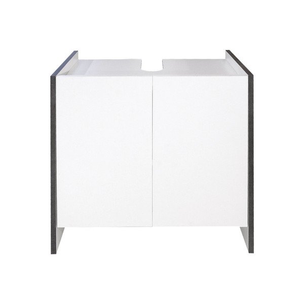 Bílá koupelnová skříňka s šedým korpusem TemaHome Biarritz, výška 59,2 cm
