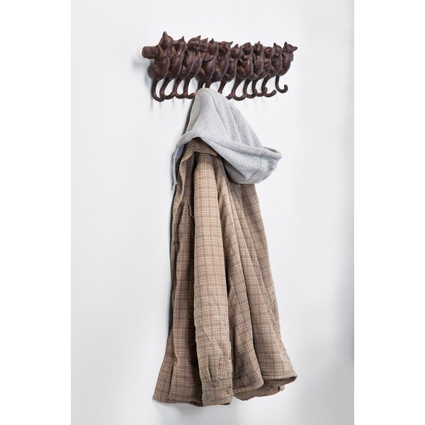 Hnědý nástěnný věšák Kare Design Cats-image-1