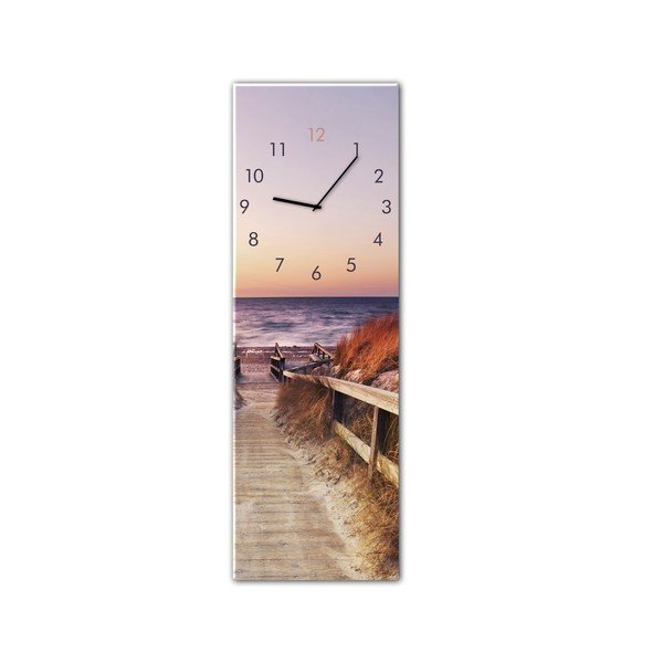 Стенни часовници Glassclock Sunset, 20 x 60 cm - Styler