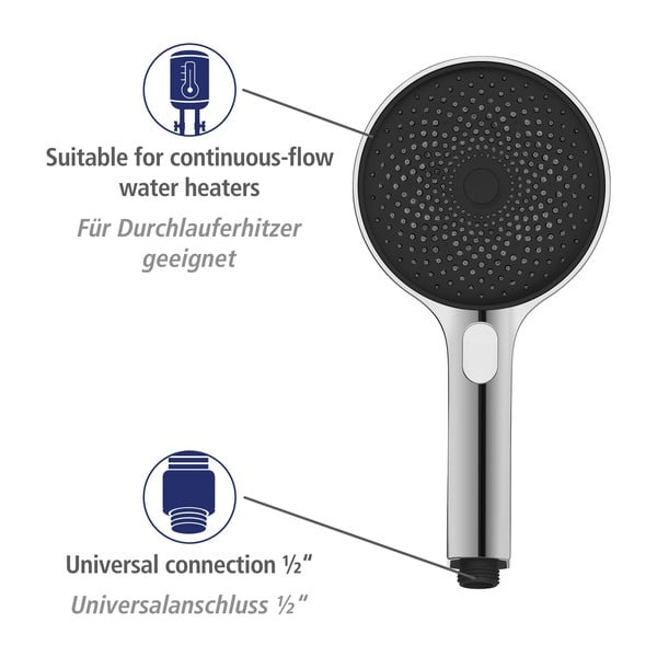 Душ комплект от неръждаема стомана в блестящо сребро 120 см Soft Water - Wenko-image-4