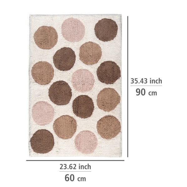 Кафяво-бежов килим за баня от органичен памук 60x90 cm Tibet – Wenko-image-4