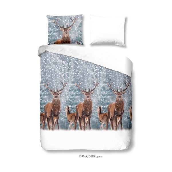 Двойно спално бельо от памук Deer German Size, 200 x 200 cm - Good Morning