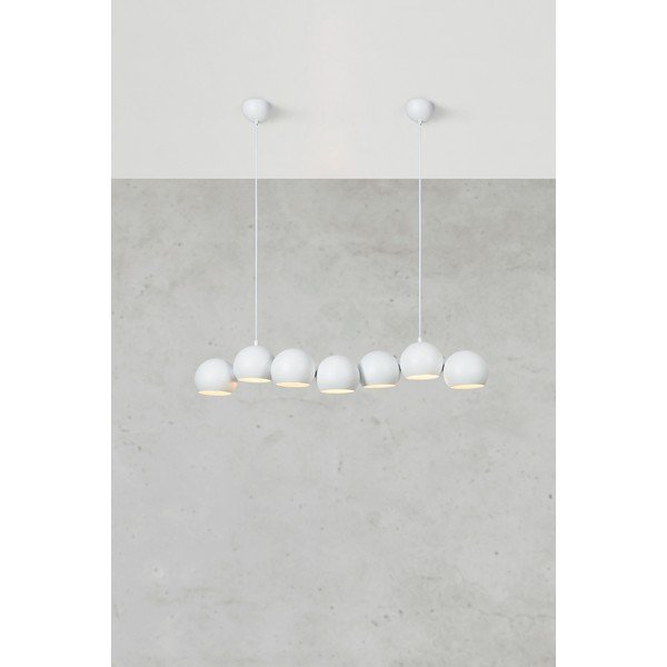 Бяло висящо осветително тяло с метален абажур Cupolo – Markslöjd-image-4