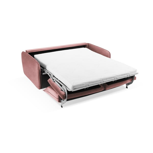 Розов кадифен разтегателен диван 214 cm Vienna - Cosmopolitan Design-image-4