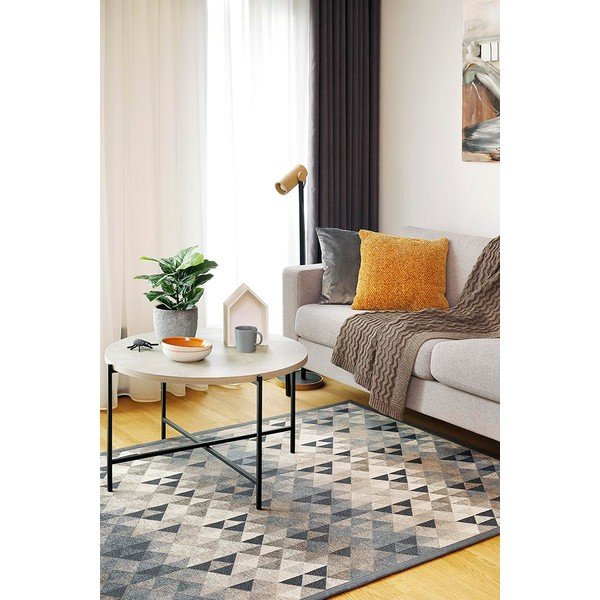 Сив двустранен килим , 80 x 250 cm Kiva - Narma-image-2