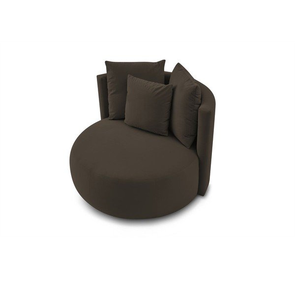 Кафяво кадифено кресло Cesar – Bobochic Paris-image-4