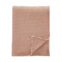 Сиво-розово памучно одеяло 150x200 cm Jaipur Chunky Waffle – Pineapple Elephant