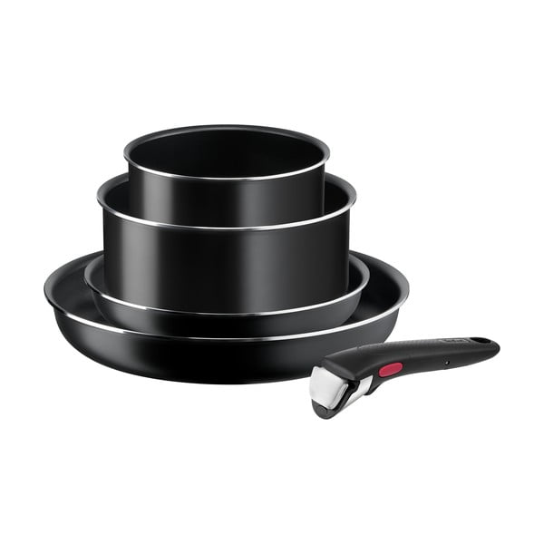 Комплект алуминиеви съдове за готвене 5 бр. Ingenio Easy Cook & Clean Black - Tefal