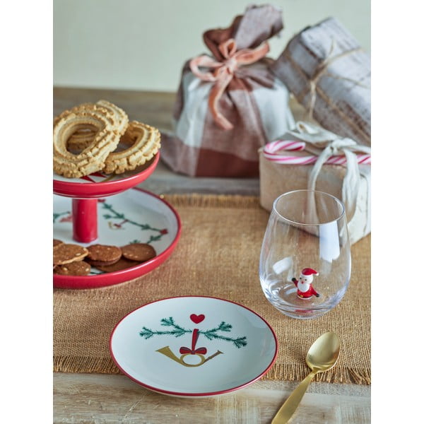 Кремави десертни глинени чинии в комплект от 2 бр. с коледни мотиви ø 16 cm Yule – Bloomingville-image-2