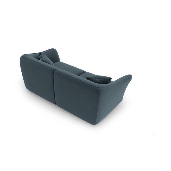 Син кадифен диван 206 cm Tokyo – Cosmopolitan Design-image-3