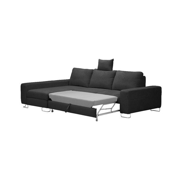 Tmavě šedá rohová rozkládací pohovka Windsor & Co Sofas, levý roh Alpha-image-2