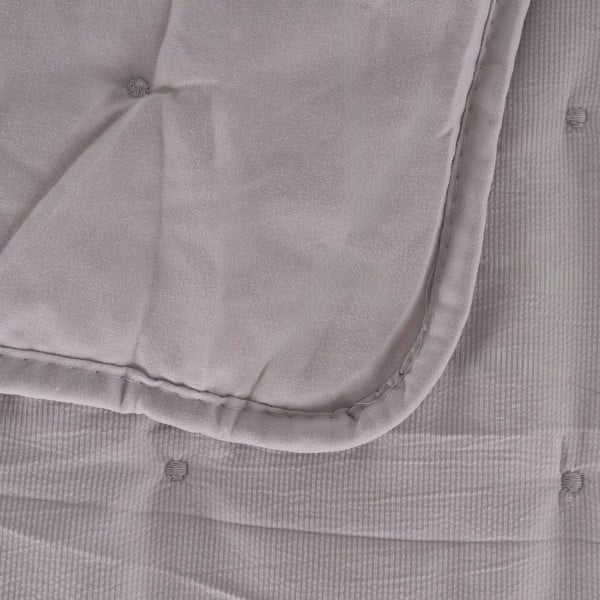 Сиво капитонирано покривало за легло 180x260 cm – Ixia-image-1