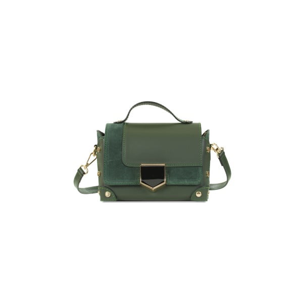 Тъмнозелена кожена чанта Chelsea - Infinitif