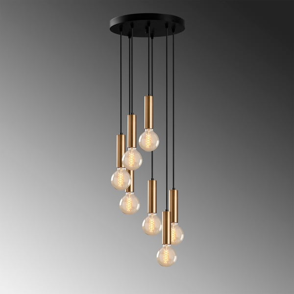 Черно и златисто висящо осветително тяло ø 40 cm Tempo – Opviq lights-image-3