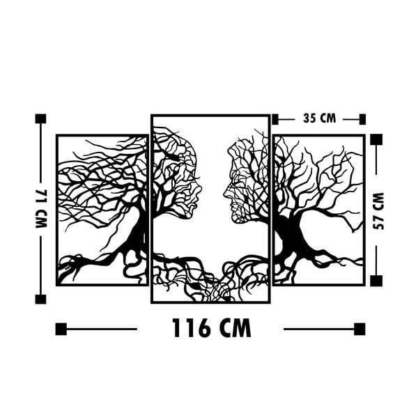 Черна декорация за стена Любов от пръв поглед - Wallity-image-3