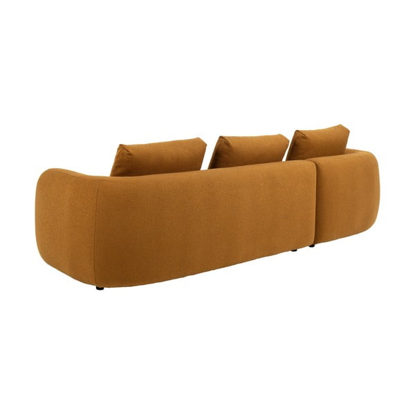 Ъглов диван от плат букле в цвят горчица (десен ъгъл) Imola – Bonami Selection-image-3