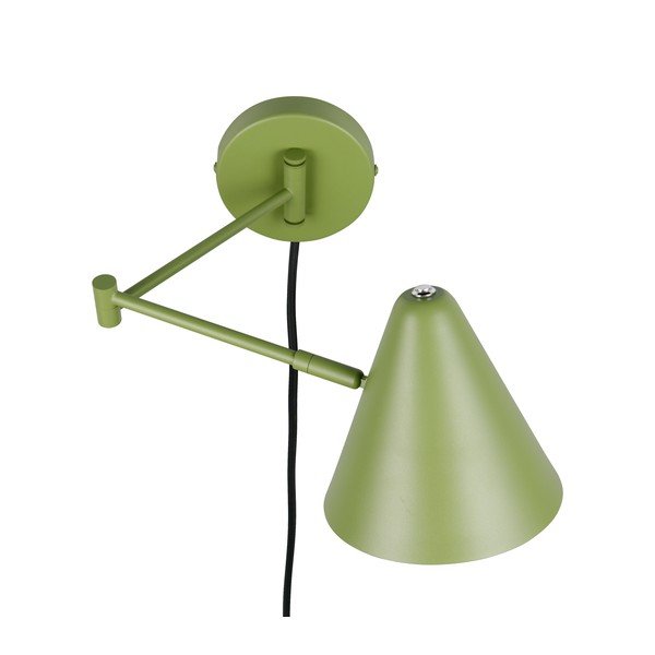 Зелена стенна лампа с огъваща се структура за контакт ø 15 cm Cosima – Trio-image-4