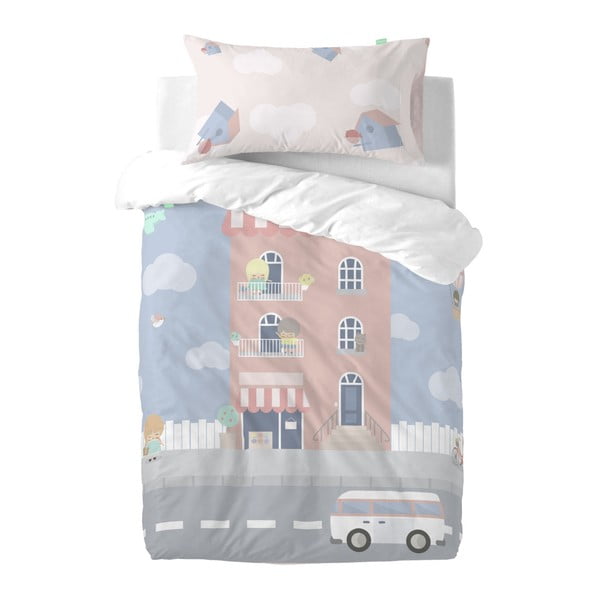Детско спално бельо от чист памук Neighborhood, 120 x 100 cm - Happynois