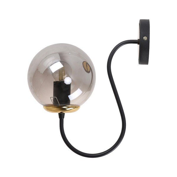 Черна и сива стенна лампа ø 15 cm Oslo – Squid Lighting