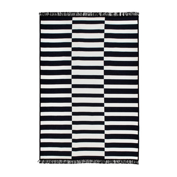 Черно-бял двустранен килим Poros, 120 x 180 cm