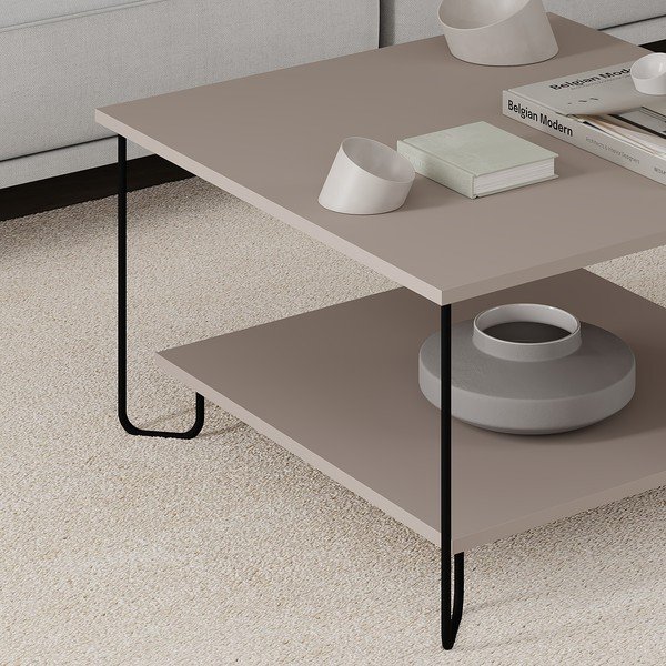 Сива масичка за кафе 80x80 cm Tonka - Marckeric-image-2