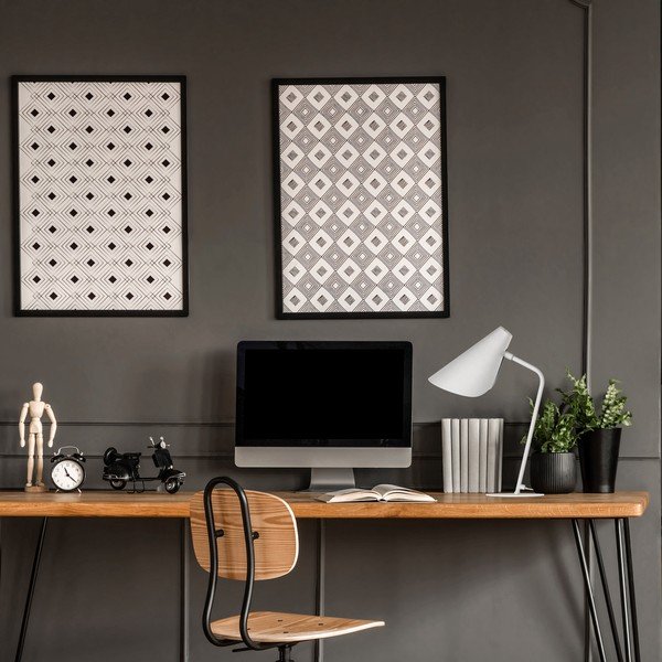 Бяла настолна лампа , височина 45 cm Lisboa - SULION-image-1