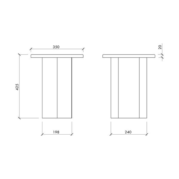 Метална кръгла странична масичка ø 35 cm Sato – noo.ma-image-3