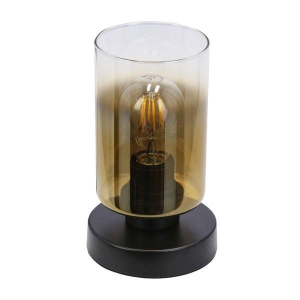 Черна настолна лампа със стъклен абажур (височина 20 cm) Aspra - Candellux Lighting-image-4