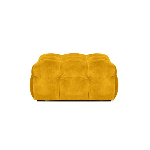Жълт кадифен пуф Vesta - Windsor & Co Sofas-image-3