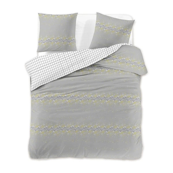 Удължено сиво памучно спално бельо за двойно легло 220x200 cm Sparkle - AmeliaHome