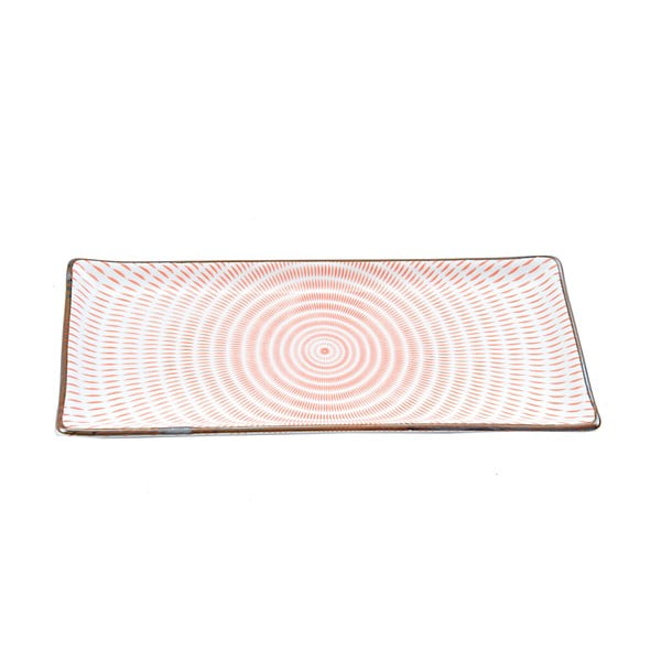 Porcelánový talíř Pink Stripe, 28 cm