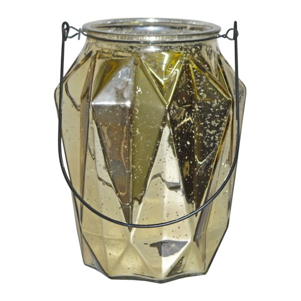 Стъклен свещник в златист цвят Glam, ⌀ 16,5 cm - Ewax