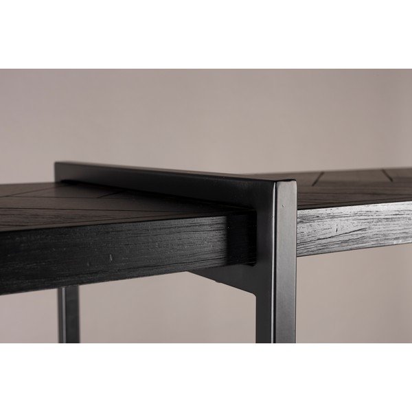 Черна етажерка за книги от екзотична дървесина 140x146 cm Class - Dutchbone-image-3