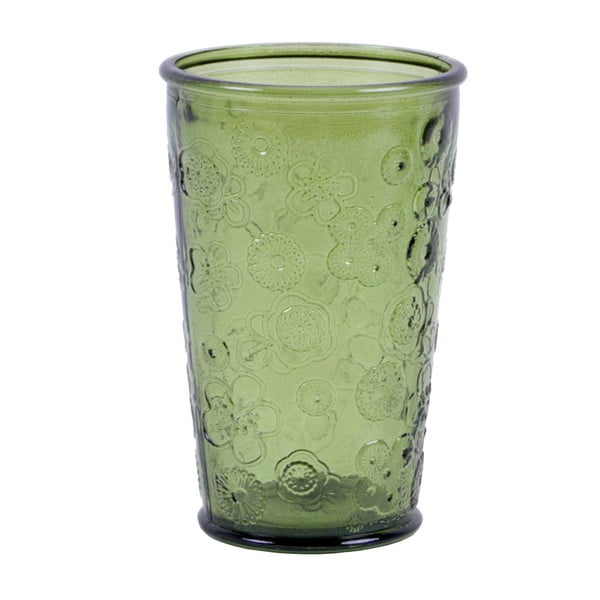 Zelená sklenice Ego Dekor Flora, 300 ml