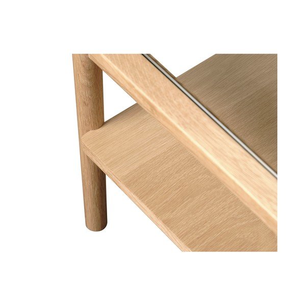 Стъклена масичка за кафе в естествен цвят 41x60 cm Elba - Unique Furniture-image-3