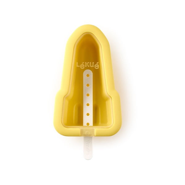 Жълта силиконова форма за сладолед във формата на иконична ракета - Lékué
