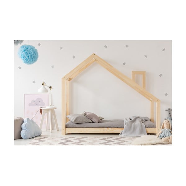 Легло тип къща от борова дървесина, 120 x 200 cm Mila DMS - Adeko-image-1