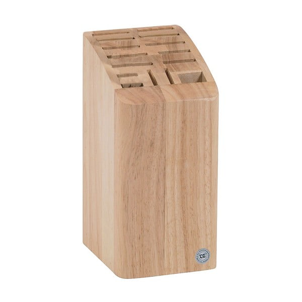Блок от каучукова дървесина за 12 ножа, секач и ножица Стомана Hevea - T&G Woodware