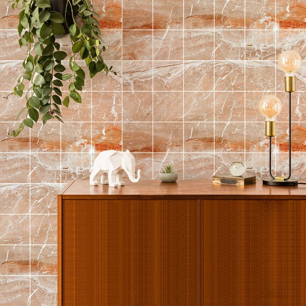 Комплект стикери за плочки 24 бр. 15x15 cm Marble Tiles Torino - Ambiance