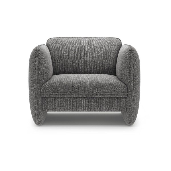 Тъмносиво шенилово кресло Georgia – Micadoni -image-2