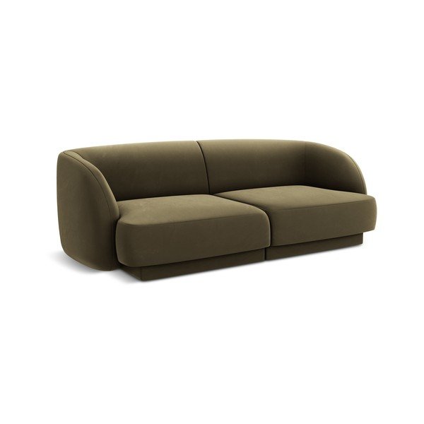 Зелен кадифен диван 184 cm Miley - Micadoni Home-image-2