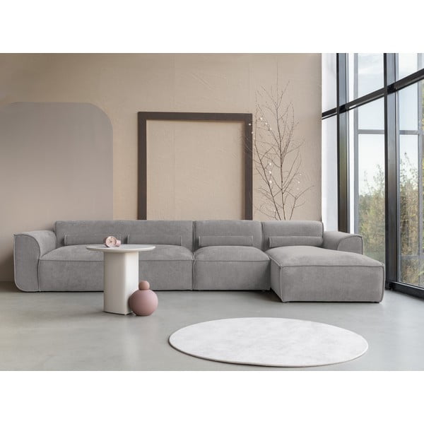Светлосив ъглов диван (десен ъгъл) Flex Felix – Miuform-image-1